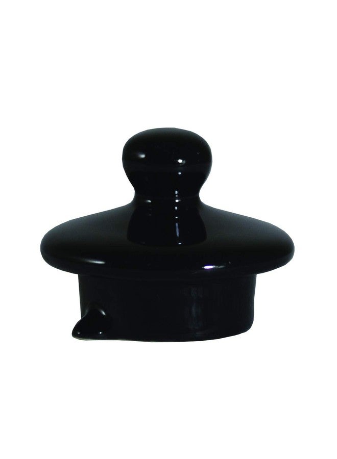 Service Ideas TPCE16BL Ceramic Teapot with Removable Infuser, 16 oz, English Design, Black - Image 3