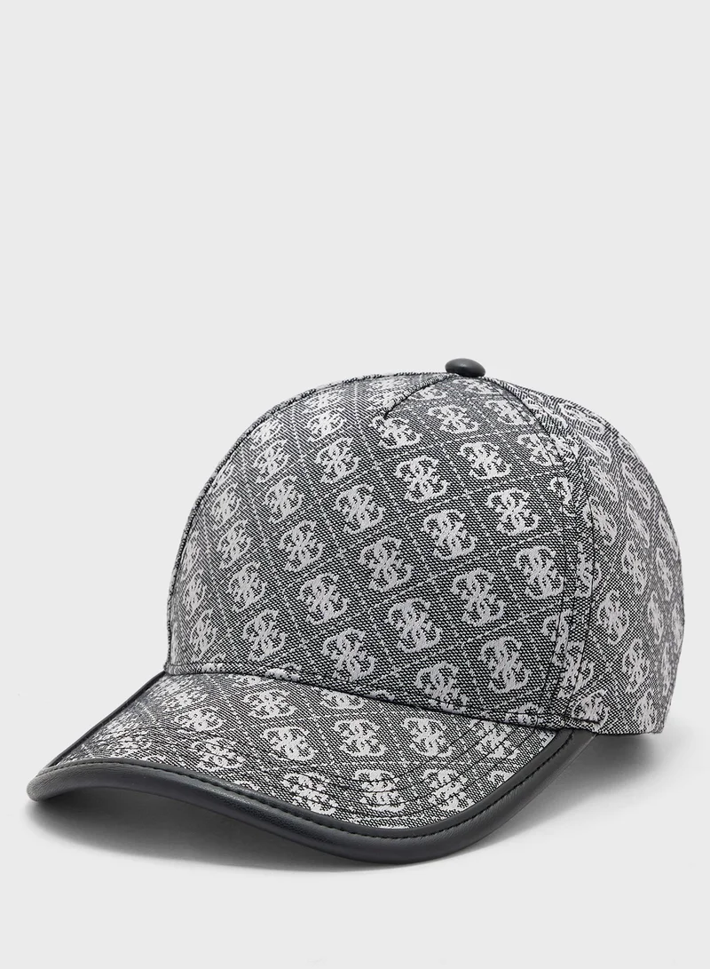 GUESS Printed Curved Peak Cap