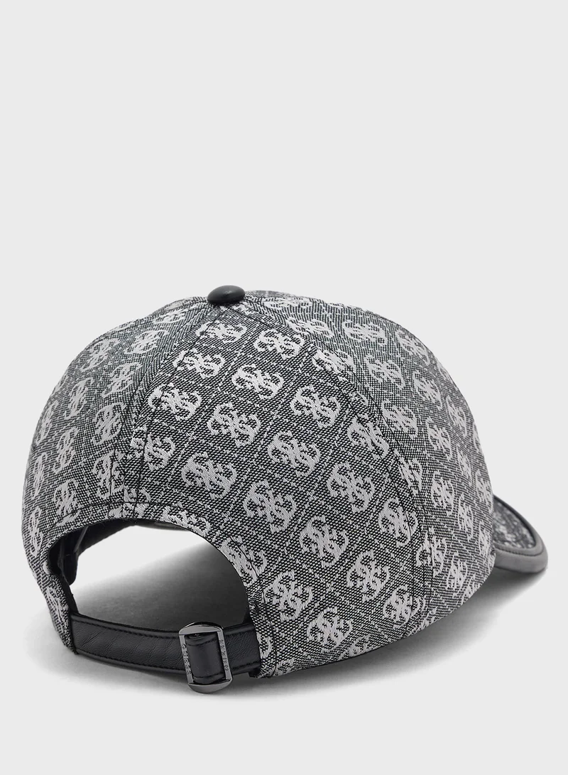 GUESS Printed Curved Peak Cap