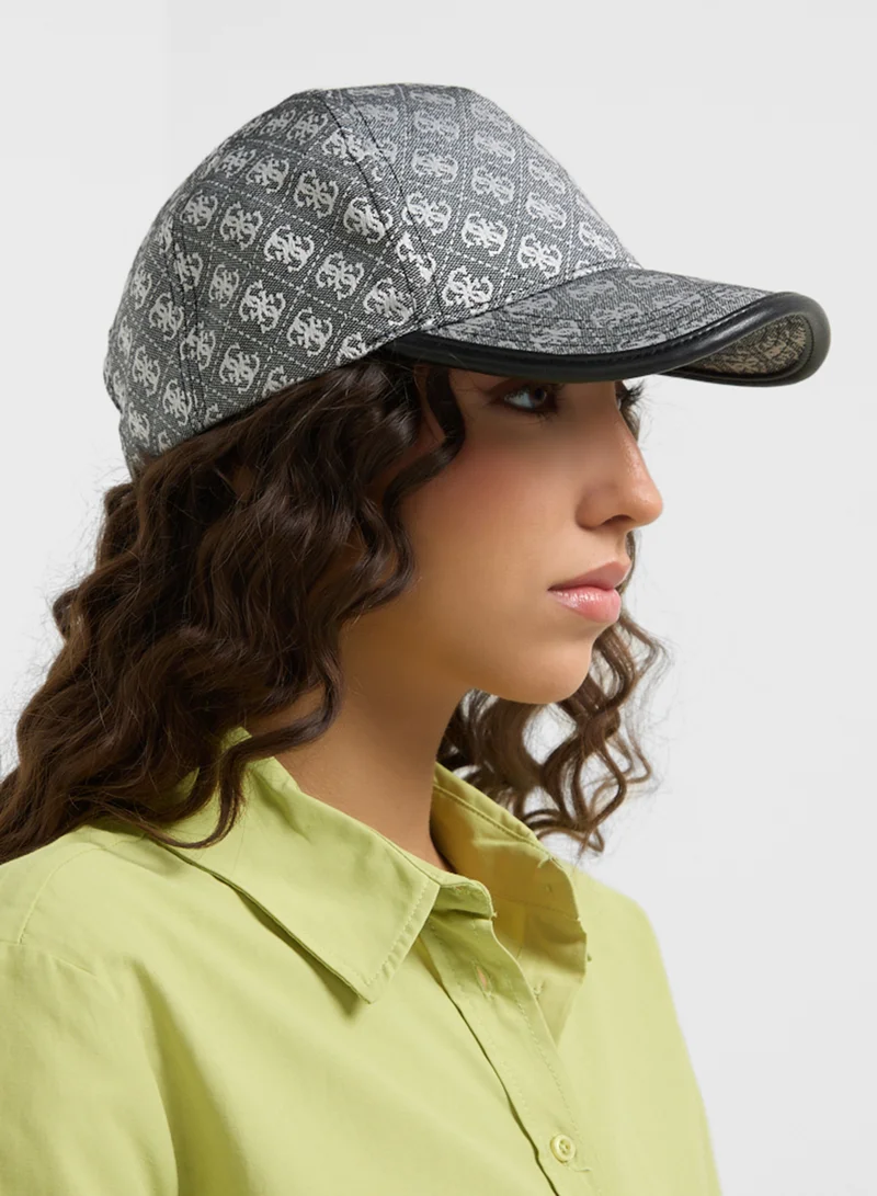GUESS Printed Curved Peak Cap