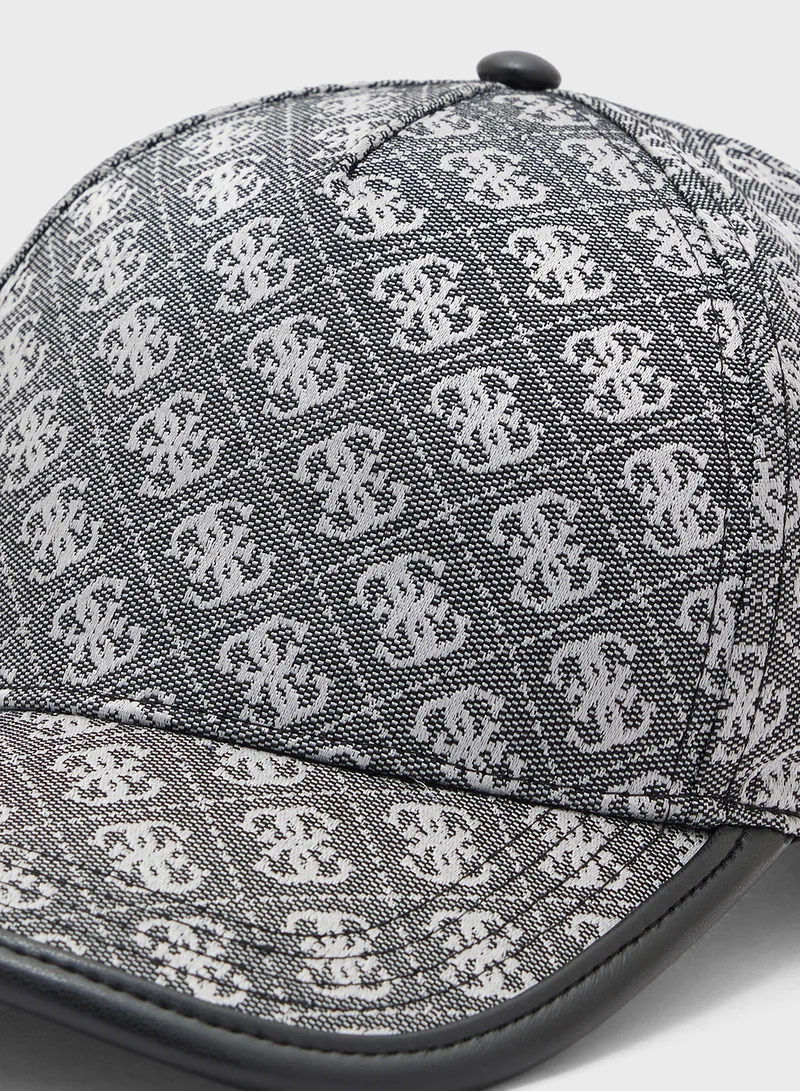 GUESS Printed Curved Peak Cap