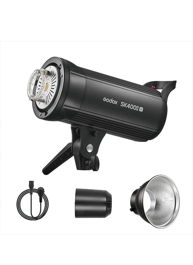 Godox Godox SK400II-V SK400IIV 400W Studio Strobe Flash - with Standard Reflector, Bowens Mount LED Modeling Lamp for Studio,Commerce Phototgraphy(SK400II Upgraded Version)  - Image 1