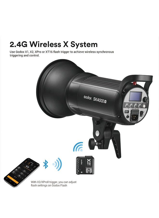 Godox Godox SK400II-V SK400IIV 400W Studio Strobe Flash - with Standard Reflector, Bowens Mount LED Modeling Lamp for Studio,Commerce Phototgraphy(SK400II Upgraded Version)  - Image 2