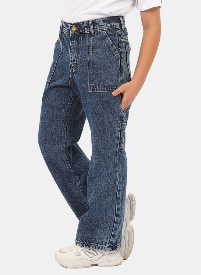 إيجي وير بنطال جينز اولاد أزرق - Image 2