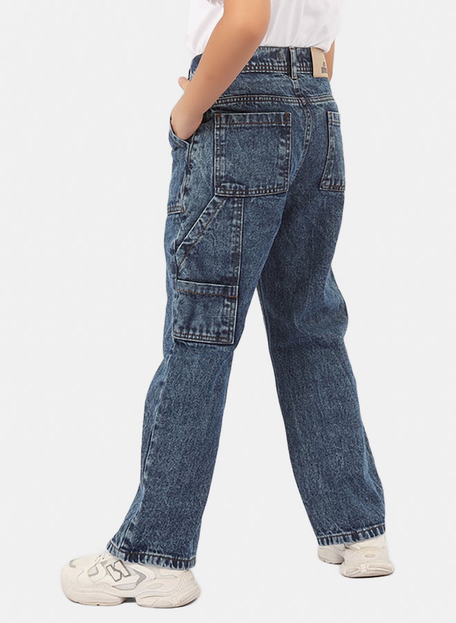 إيجي وير بنطال جينز اولاد أزرق - Image 3