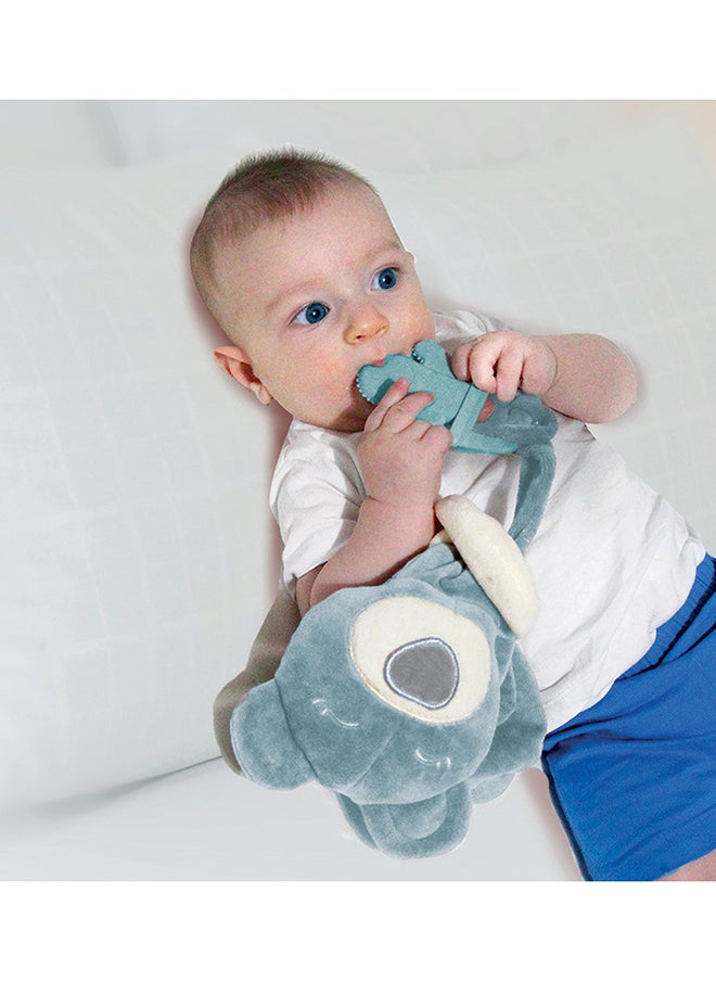 BabyJem - Teddy Bear Teether Sleeping Buddy  for Babies & Toddlers - Calming Plush Toy - Develop Hand-Eye Coordination & Fine Motor Skills - Image 1