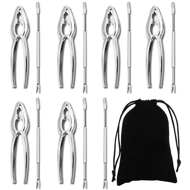 Artcome Seafood Tools Set including 7 Forks and 6 Lobster Crab Crackers Nut Cracker Set - Image 1