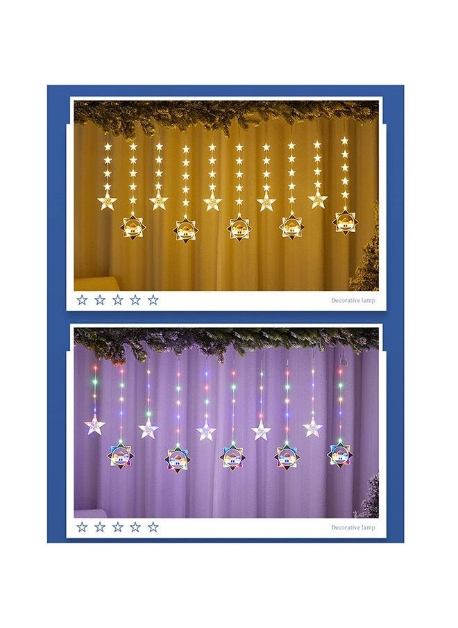 10FT Star Moon String Lights,95 LED Curtain Lights