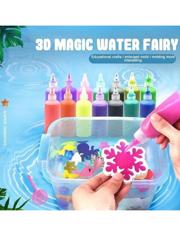 Generic - Magical waterscape The new water gel game, Tiara, for children and adults. Create distinctive shapes with the gel and put it in the water to become gelatinous to play with again. - Image 1