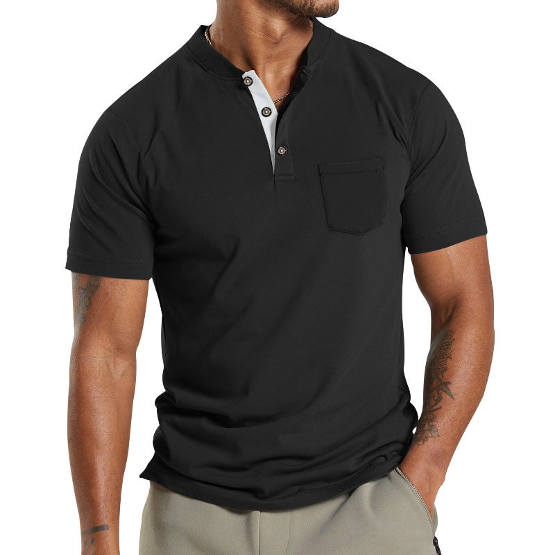 Polo Shirt Short-Sleeved Lapel T-Shirt Men'S Loose High-End Sense Turpkey Handsome Shirt T-Shirt Design Sense Niche Me12 - Image 2