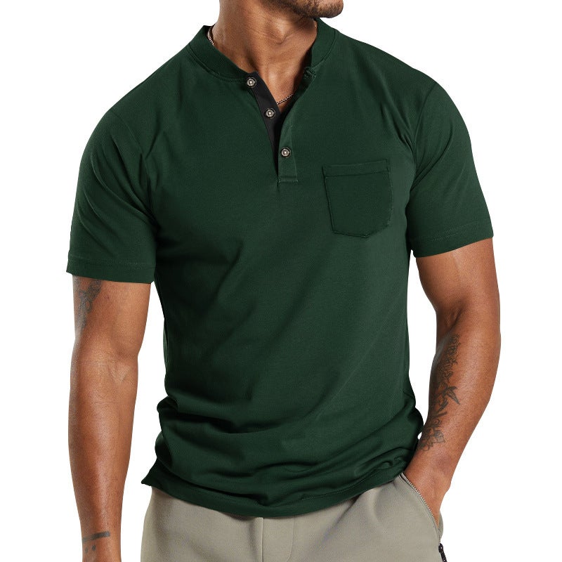Polo Shirt Short-Sleeved Lapel T-Shirt Men'S Loose High-End Sense Turpkey Handsome Shirt T-Shirt Design Sense Niche Me12 - Image 3