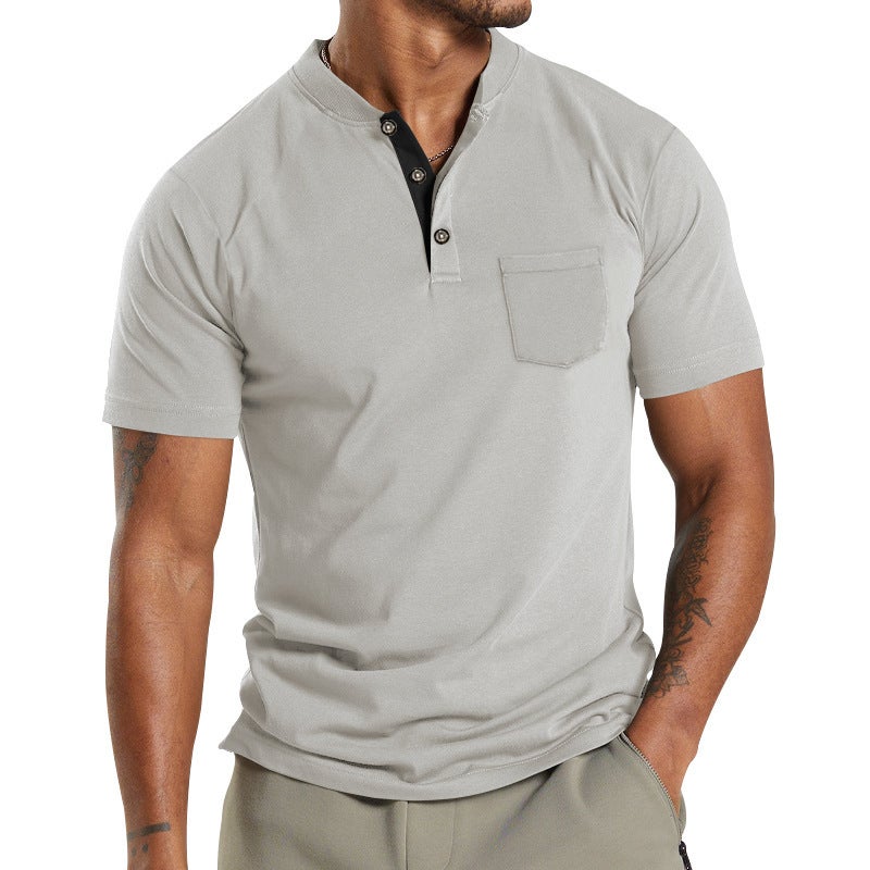 Polo Shirt Short-Sleeved Lapel T-Shirt Men'S Loose High-End Sense Turpkey Handsome Shirt T-Shirt Design Sense Niche Me12 - Image 4