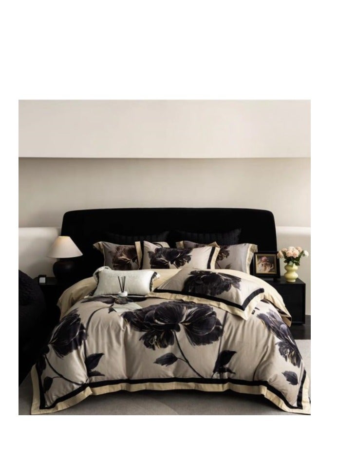 Bed Sheet Style — French High-End 100 Thread Pure Cotton  Bedding Four Piece Set  - Image 1