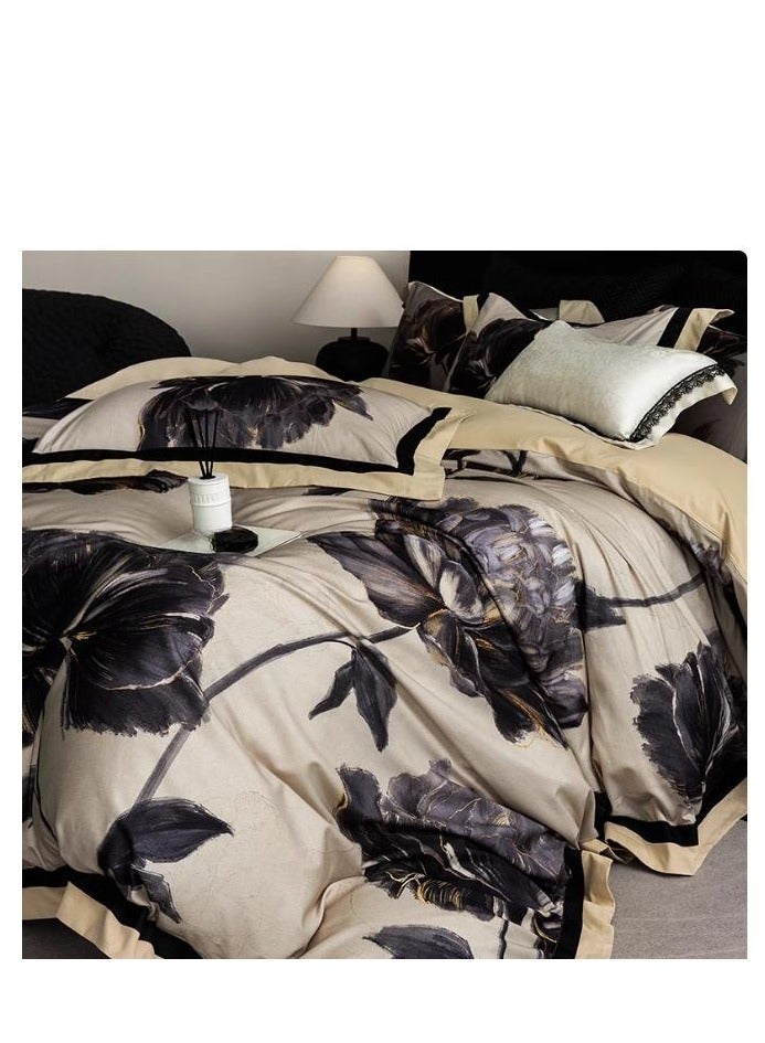 Bed Sheet Style — French High-End 100 Thread Pure Cotton  Bedding Four Piece Set  - Image 2