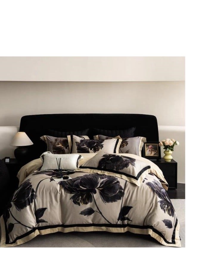 Bed Sheet Style — French High-End 100 Thread Pure Cotton  Bedding Four Piece Set  - Image 4