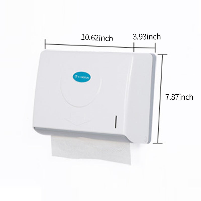 Wall Mounted Paper Towel Dispenser: Large Capacity Visible Window - Space-saving Tissue Holder for Home Office Bathroom Commercial Use - Image 2