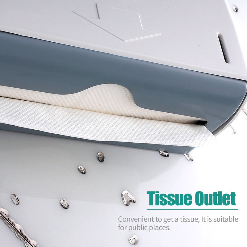 Wall Mounted Paper Towel Dispenser: Large Capacity Visible Window - Space-saving Tissue Holder for Home Office Bathroom Commercial Use - Image 4