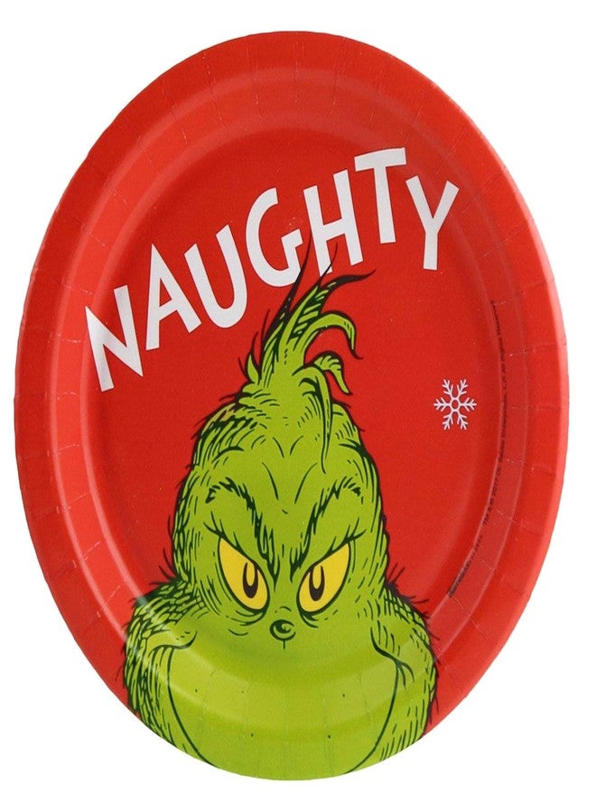 The Grinch Grinch Christmas Naughty & Nice Party Supply Set - Disposable Paper Desert Plates - Serves 16 - Image 2