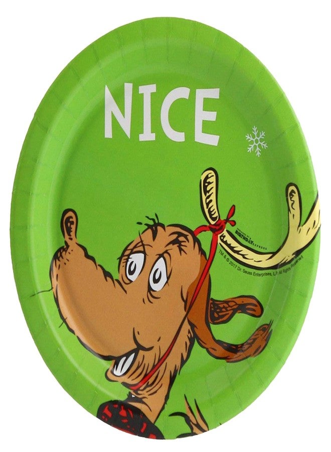 The Grinch Grinch Christmas Naughty & Nice Party Supply Set - Disposable Paper Desert Plates - Serves 16 - Image 3