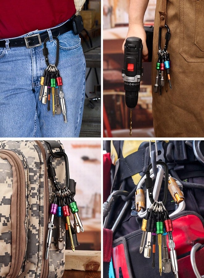 كاترك حامل بت كاترك 6 قطع مع مقبس حلقة تثبيت كهدية للرجال، حامل بت مفك براغي من سبائك الألومنيوم بقطر 1/4 بوصة، مفك براغي سريع الفك وسهل التغيير مع سلسلة مفاتيح (كلاسيكي) - Image 5