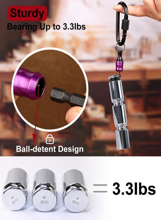 كاترك حامل بت كاترك 6 قطع مع مقبس حلقة تثبيت كهدية للرجال، حامل بت مفك براغي من سبائك الألومنيوم بقطر 1/4 بوصة، مفك براغي سريع الفك وسهل التغيير مع سلسلة مفاتيح (كلاسيكي) - Image 3