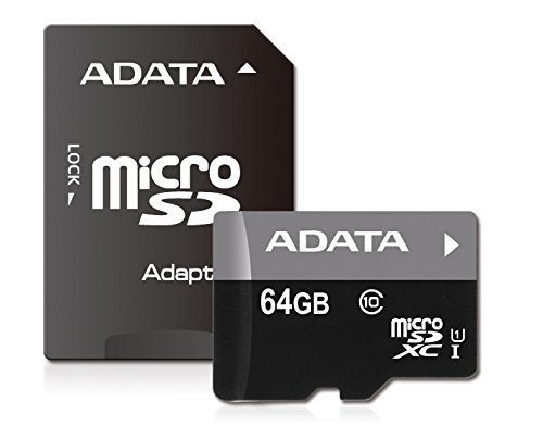 ADATA Premier 64GB microSDHC/SDXC UHS-I U1 Class 10 Memory Card with Adapter (AUSDX64GUICL10-RA1) - Image 3