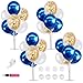 TONIFUL 4 Set White Blue Gold Balloon Centerpieces for TableBalloon Bouquet Kit for RetirementBaby Boy Baptism PartyClass of 2026 Graduation DecorationBirthday Decorations - Image 3