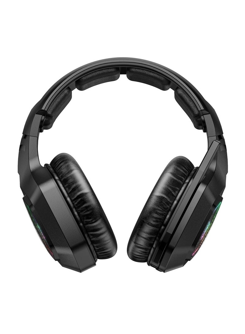 ONIKUMA B100 2.4G Wireless Bluetooth 5.3 Wired Over-ear Headset RGB Light E-sports Gaming Headphone - Image 4