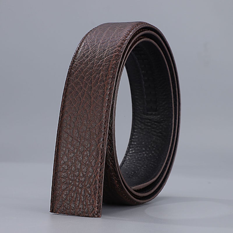 Genuine Leather Automatic Crocodile Belt Men Litchi Black  - Image 4