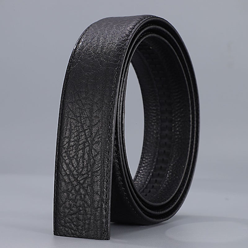 Genuine Leather Automatic Crocodile Belt Men Litchi Black  - Image 5