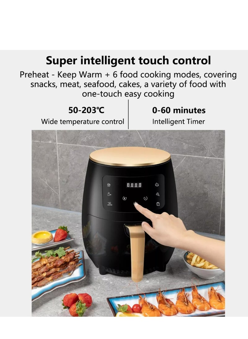 Mi VAZA Smart Air Fryer - 4.5L Large Capacity - Automatic Electric Fryer - Screen Touch Control Panel - Auto Power Off - Intelligent Temperature Control - Non-stick Coating -  Oil-free Baking - Home Oven - 1400W  - Image 5