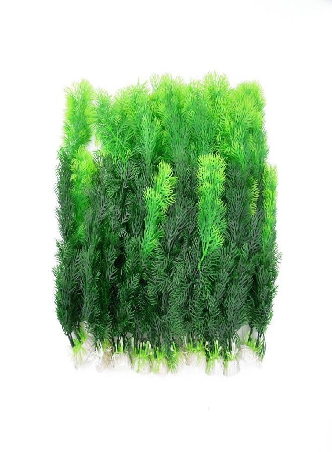 CNZ زينة حوض السمك CNZ زينة حوض السمك نبات بلاستيكي صناعي أخضر 10 قطع عشب 12 بوصة - Image 3