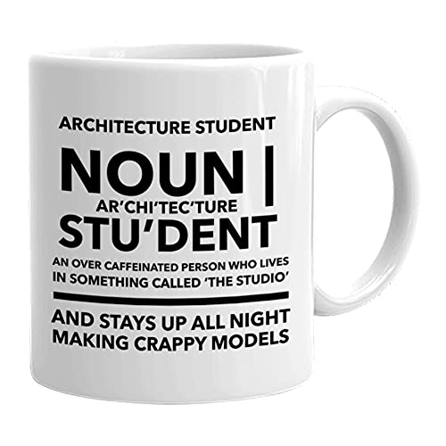 Bubble Hugs Architect Coffee Mug 11 oz, Architecture Student Interior Design House Building - Image 1