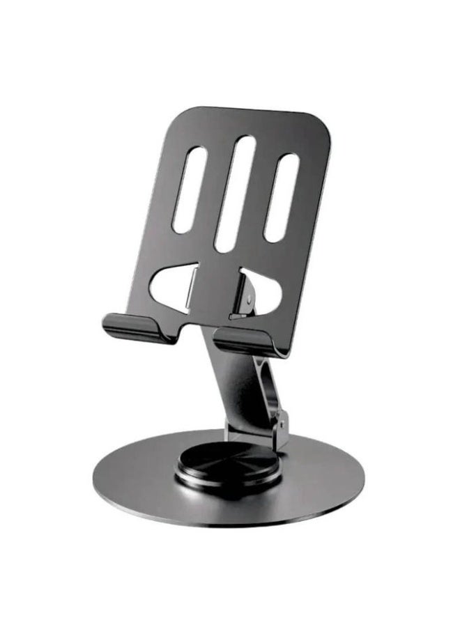 360-degree rotating metal desk phone holder, mobile phone holder, metal desktop phone stand with 360-degree rotating base - Image 1