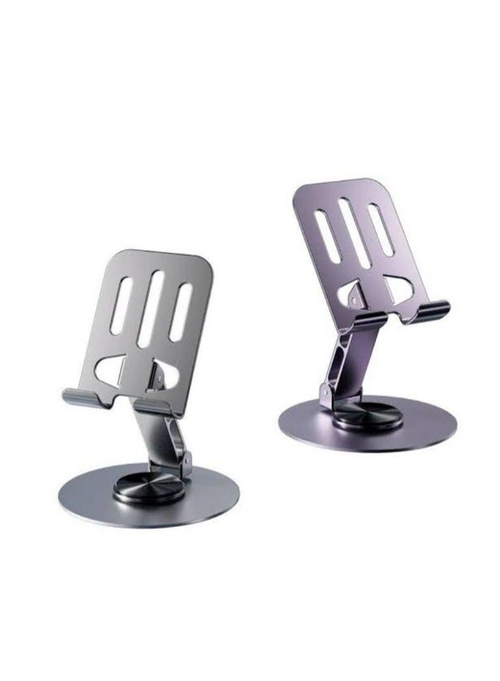 360-degree rotating metal desk phone holder, mobile phone holder, metal desktop phone stand with 360-degree rotating base - Image 2