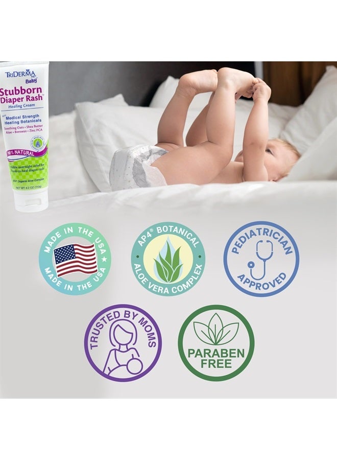 TriDerma MD Baby Stubborn Diaper Rash Relief Cream, Healing for Hard-to-Heal Diaper Rash, Treat and Prevent Diaper Rash and Seal Out Wetness, Non-Greasy Diaper Rash Ointment 4.0 Ounce - Image 4