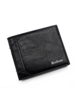 MenBense Men's Short Wallet Fashion Simple Pu Men's Wallet Wallet Wallet Coin Coin Card Bag  - Image 1