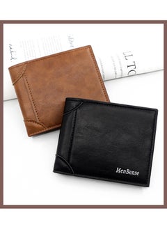 MenBense Men's Short Wallet Fashion Simple Pu Men's Wallet Wallet Wallet Coin Coin Card Bag  - Image 3