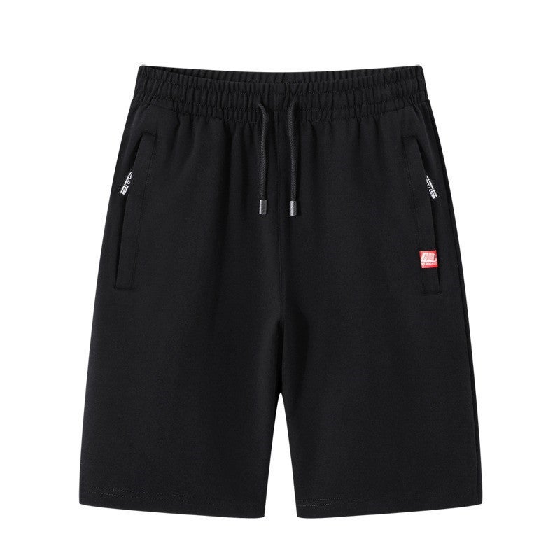 Mens Casual Shorts Summer Thin Drawstring Loose Light gray  - Image 2