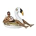 PoolCandy Swan Glitter Pool Float 48 with Drink Holders PC6048GSW - Image 3