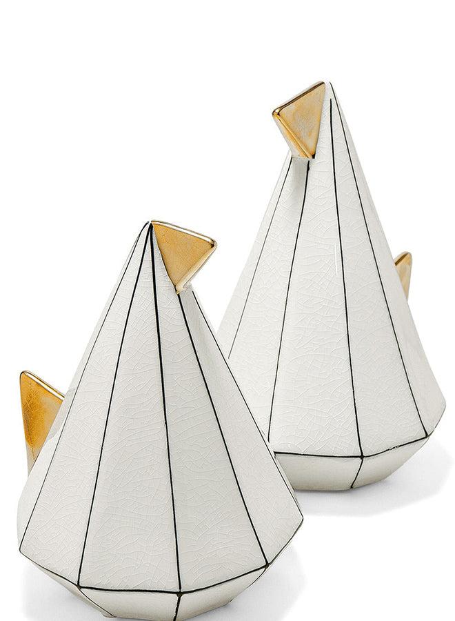 KNOT HOME Avila Arneson Two Ceramic Birds Knot Home Designer Accessory for Bedroom Living Dining Room Office Area Décor  - Image 2