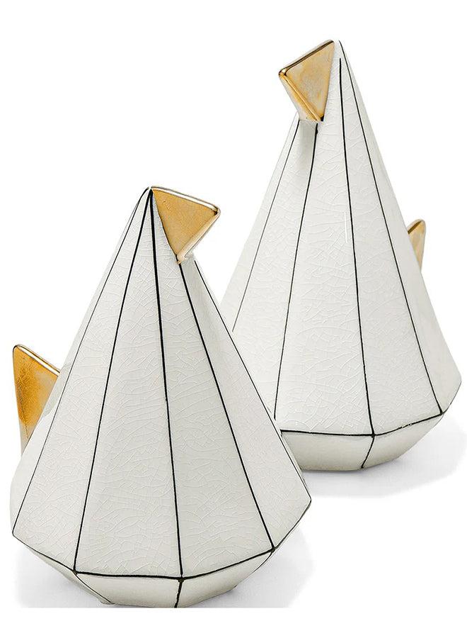 KNOT HOME Avila Arneson Two Ceramic Birds Knot Home Designer Accessory for Bedroom Living Dining Room Office Area Décor  - Image 5
