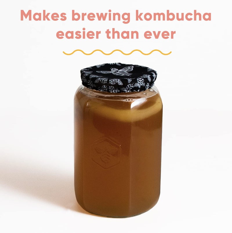 Craft A Brew - Kombucha Jar - For Kombucha Fermenting and Home Brewing - Includes Custom Cloth Cover - One Gallon Glass Jar - Proprietary Design - Image 5