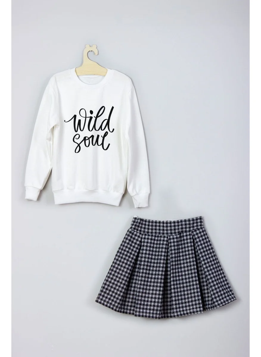 Ada Bebek Çocuk Ada Baby Kids Wild Soul Printed Skirt Sweat Set