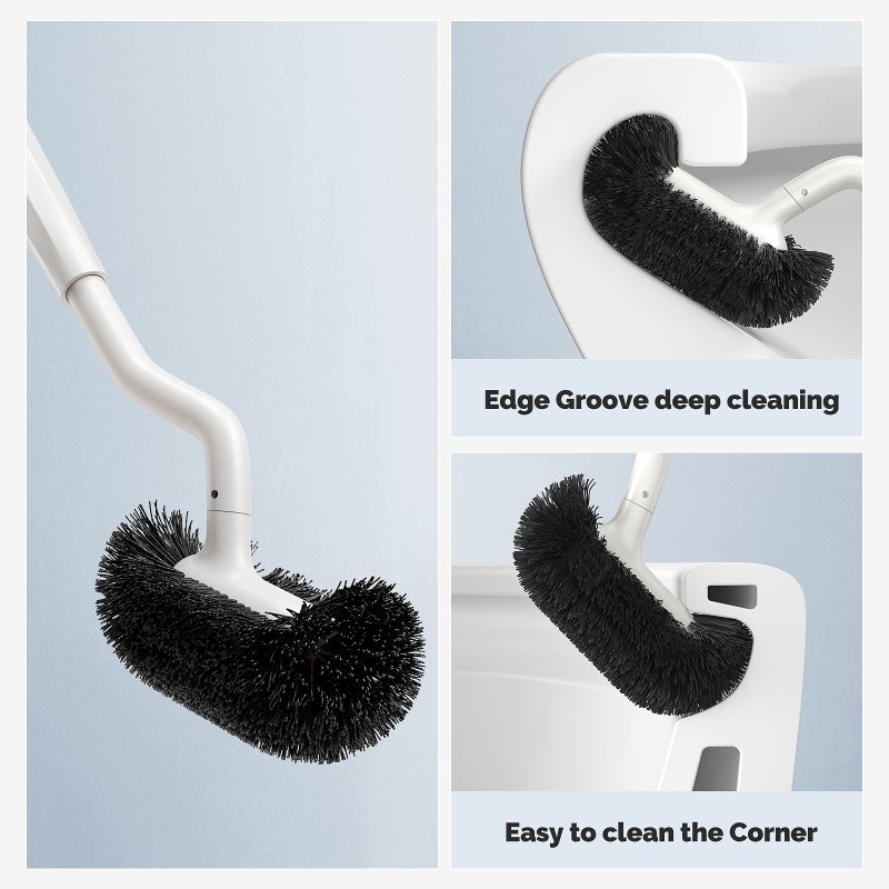 🚽 فرشاة مرحاض مع حاملة منع التناثر وضمان النظافة - Image 4