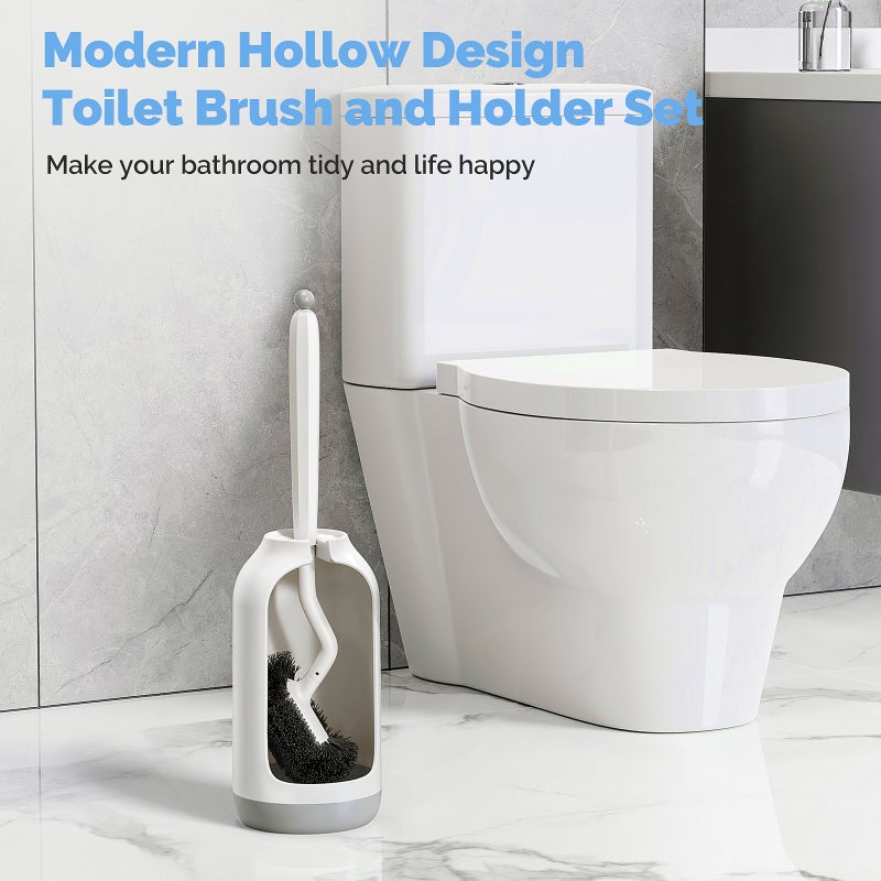 🚽 فرشاة مرحاض مع حاملة منع التناثر وضمان النظافة - Image 2