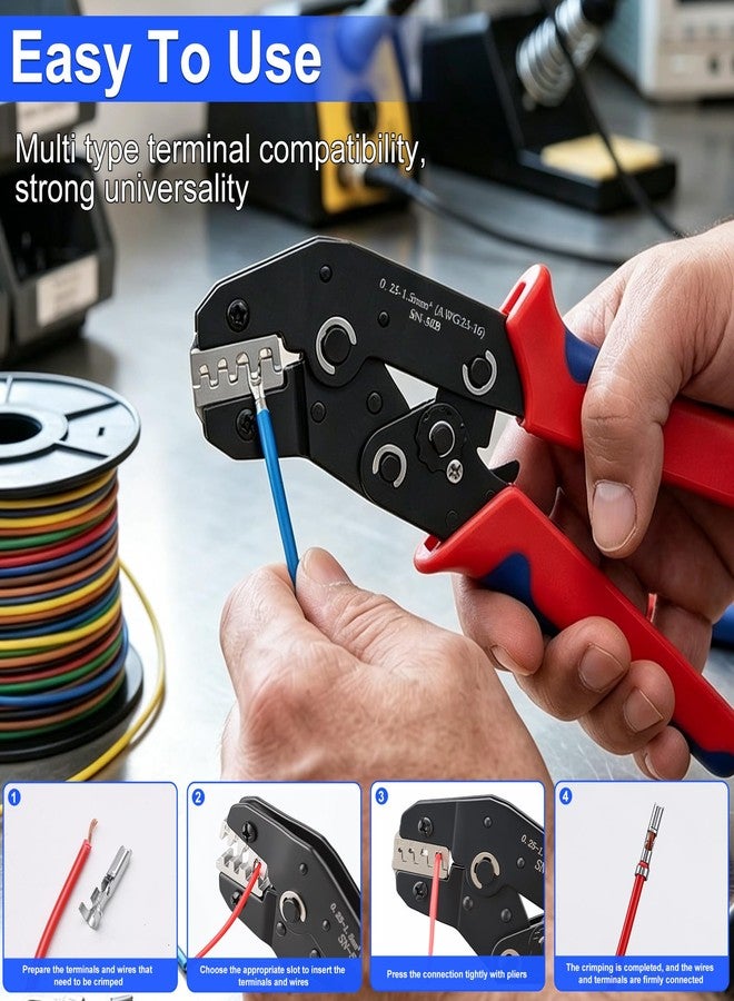 Taiss 75 Sets Servo Connector,JST Plug Male/Female Connector Crimp Pin Cable Kit with Crimping Tool SN-58B 0.25-1.5mm ²(AWG23-16),Compatible JST SYP - Image 4