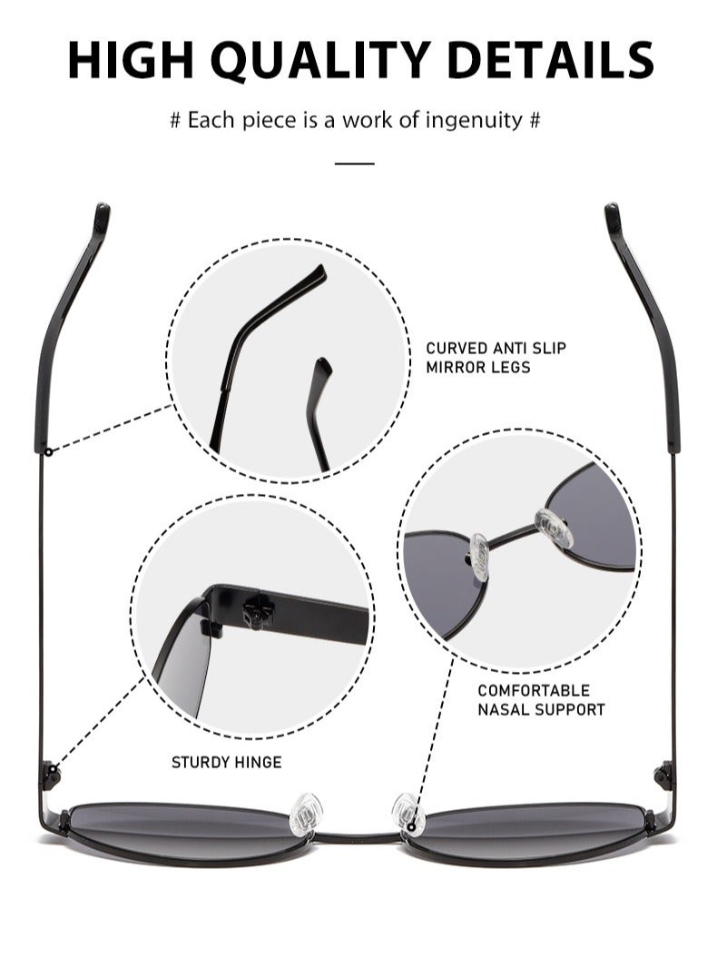 NIBEMINENT Women's Retro Sunglasses - Classic Trendy Polarized Sun Glasses UV400 Protection Fashion Eyewear - Image 2