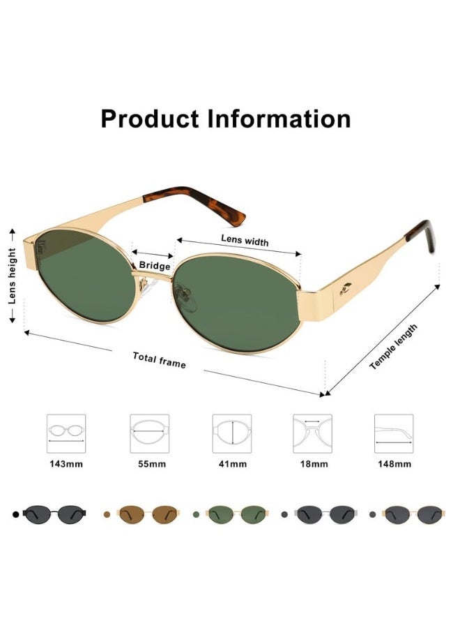 NIBEMINENT Women's Retro Sunglasses - Classic Trendy Polarized Sun Glasses UV400 Protection Fashion Eyewear - Image 3