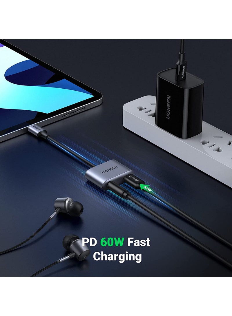 يو جرين محول صوت يوجرين يو اس بي-سي الي 3.5 ملم رمادي - Image 3